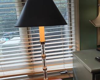D14-$98. Tall Brass and Glass Table lamp
