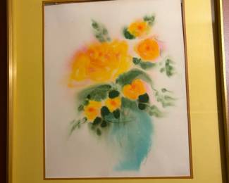 D5-$140. Babette Eddleston Watercolor. 27"x 23.25" needs recenterting on Mat