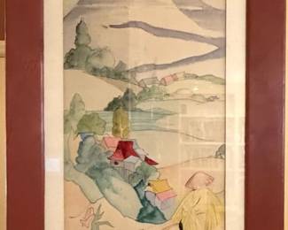 D8-$98. C. A. Myers Watercolor Japanese 18"x 32"