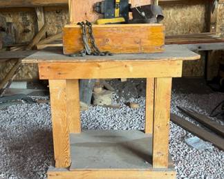 Wood Utility Table, Wood Box and More