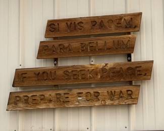 Handcarved Wooden Sign