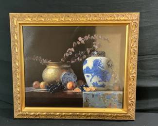 Blue China Vase Painting