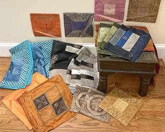 Bedding And Pillow Covers And Accent Table