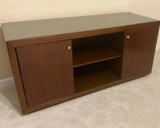 Wooden Media Console Credenza