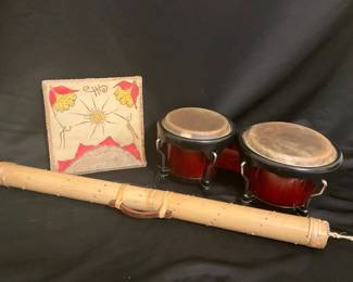 Percussion Instruments And Rain Stick