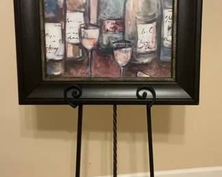 Signed Print And Easel