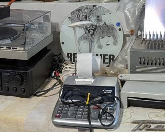 ELECTRONICS, TURN TABLE CALCULATER AND BINDING MACHINE