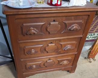 VINTAGE - ANTIQUE WASH STAND WITH ORNATE HANDLES