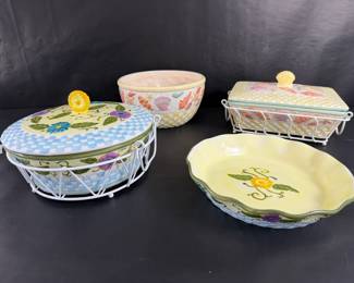 Temptations by Tara Summer Shells Spring Blooms Ovenware Serving Set Colorful Temptations prese