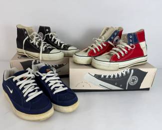 Vintage Converse Chuck Taylor All Star Nike Canvas Sneakers 3 Pairs with Boxes