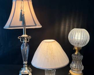 Vintage Crystal Glass Table Lamps Three Decorative Styles