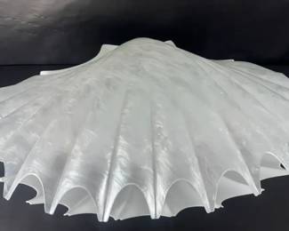 Mid Century Modern Sculptural Lucite Acrylic Shell Light Fixture 33 Wide