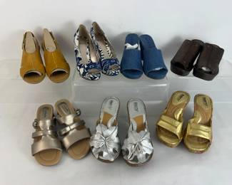 Born, Clarks, Aerosoles Impo Womens Sandals and Heels Shoe Lot 7 Pairs
