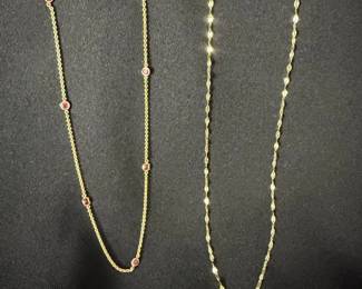 14k Gold Chain Necklaces 4.61g