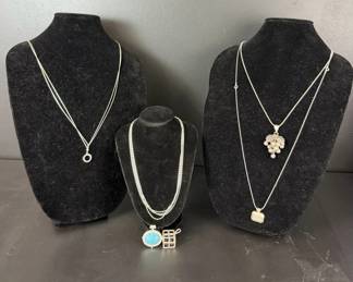 Total Weight 106.82g 925 Sterling Silver Necklace Pendant Lot