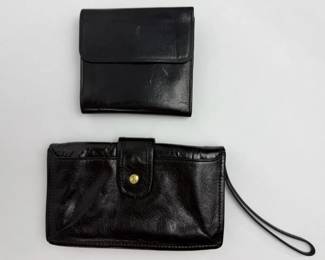 Coach Black Leather Wallet Hobo International Wristlet Wallet