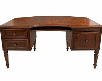 Traditional Wood Executive Desk with PullOut Writing Surfaces File Drawer
