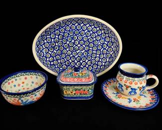 Boleslawiec Polish Pottery HandPainted Serving Tableware Collection