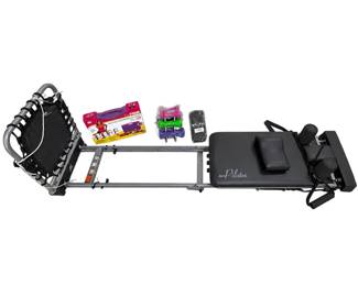 AeroPilates Reformer Exercise Machine with Rebounder, Accessories FIRM Weight Set