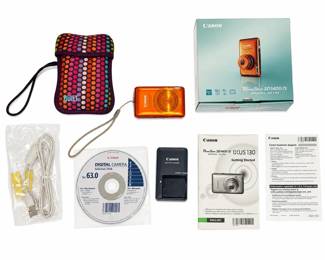Canon PowerShot SD1400 IS Digital ELPH 14.1MP Camera with Box, Charger Accessories