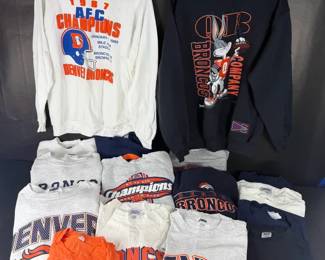 New And Vintage Denver Broncos NFL Apparel Collection Sweatshirts, TShirts Championship Gear
