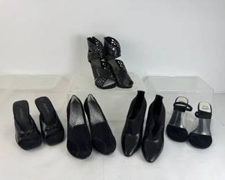 Via Spiga, Jeffrey Campbell, Makowsky More Womens Black Heels 5 Pair Shoe Lot