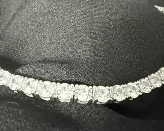 Gorgeous CZ and Sterling Silver Tennis Necklace