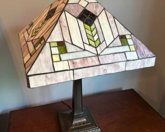(2) stained glass table lamps (only one shown)