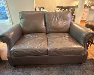 Matching leather loveseat