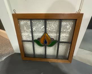 Stained glass wall hanging
