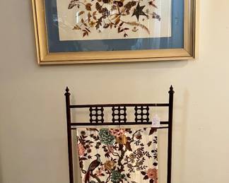 FIRESCREEN AND FRAMED ARRANGEMENT