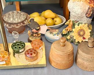 BUTTER MOLDS AND FLOWER FROGS