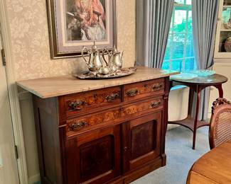 MARBLE TOP SIDEBOARD