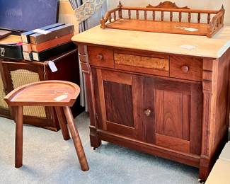 MARBLE TOP WASHSTAND