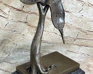 bronze dali melting clock