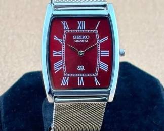 Vintage Seiko watch red face