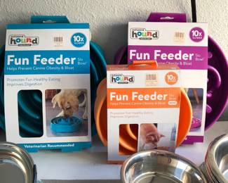 Bowls, slow feeders, puzzle feeders