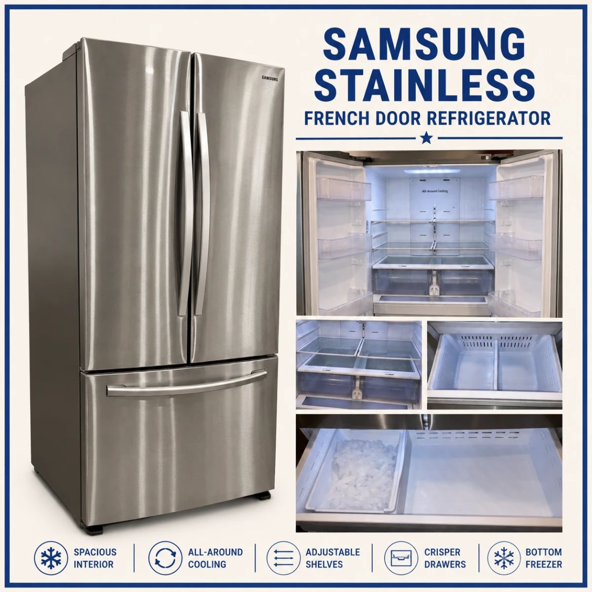 Samsung 28 cu ft Stainless Refrigerator