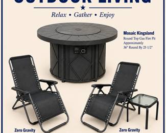Fire Pit and Outdoor Lounge Chairs