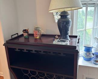 Dark wood wine cabinet