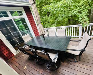 Sunbrella fabric 8-seat outdoor patio set