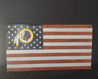 Old Skool Washington Redskins Handcrafted Flag