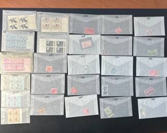 Large Organized U.S. Postage Stamp Collection Scott Numbered Singles, Blocks Plate Pieces