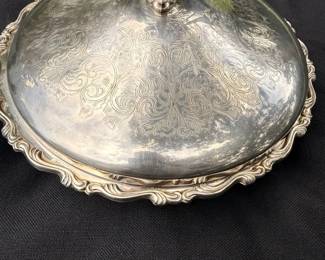 Vintage Oneida Heirloom Colonial Suite Silverplate Footed Casserole Buffet Server With Cover