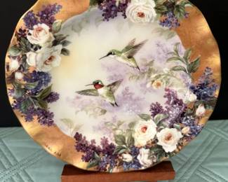Limited Edition Lena Liu Decorative Porcelain Hummingbird Plate