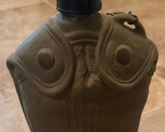 Vintage Empty Jim Beam Military Canteen Decanter