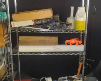4 Tier Wire Metal Cart On Wheels With Contents