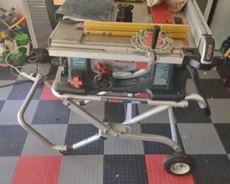 Bosch 4100 Table Saw On Bosch TS3000 CartTable