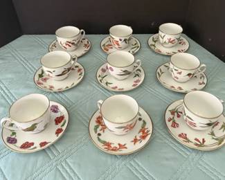 Bavarian Porcelain Hummingbirds Of The World Teacups Saucers