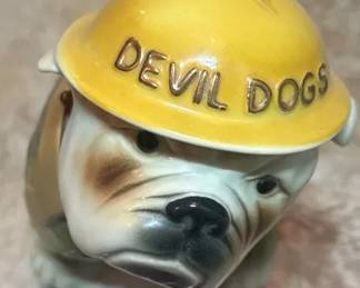 Vintage Bulldog Devil Dogs Bourbon Decanter Kentucky
